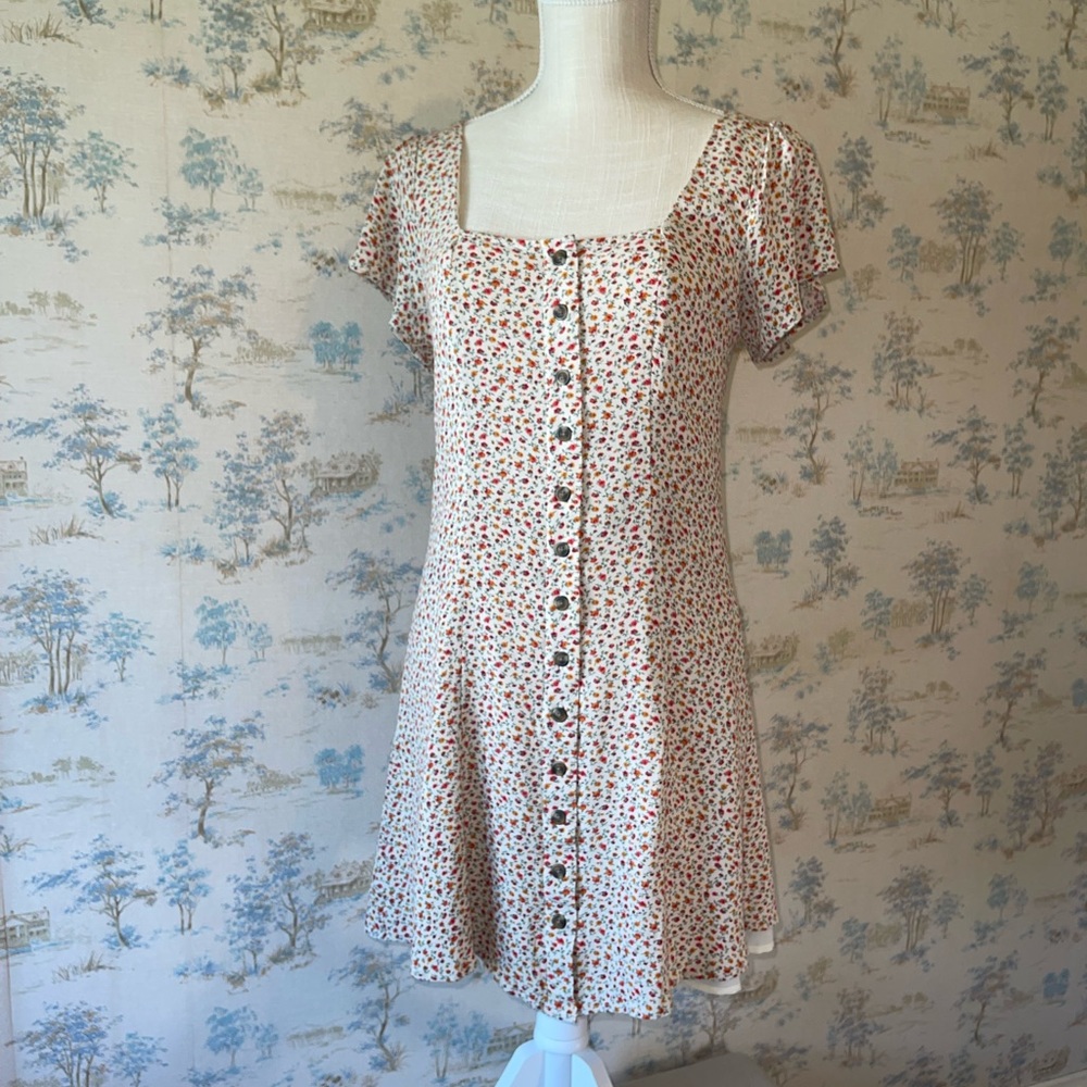 American Eagle Button Up Floral Dress, size medium